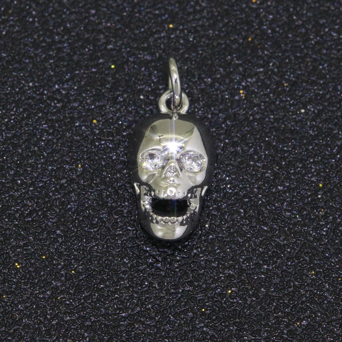 Gold Skull Charm, Skull Pendant, 3D Skull Pendant Gold Filled Charm, Pewter, Silver Black Gun Metal Charm Bracelet Necklace for halloween M-508 - M-510