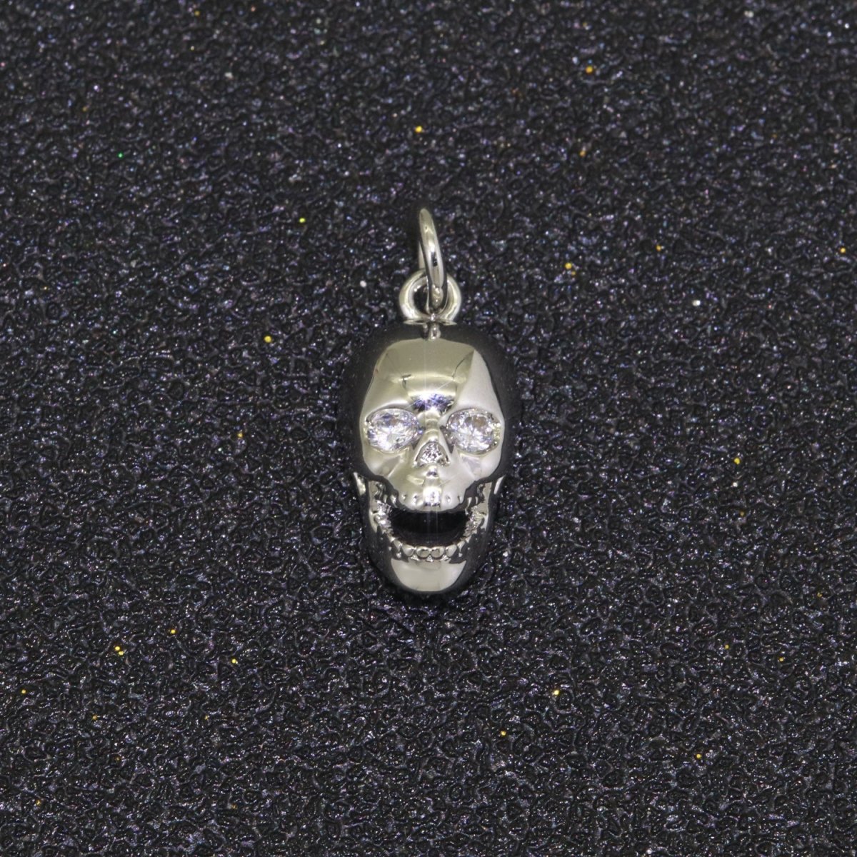 Gold Skull Charm, Skull Pendant, 3D Skull Pendant Gold Filled Charm, Pewter, Silver Black Gun Metal Charm Bracelet Necklace for halloween M-508 - M-510