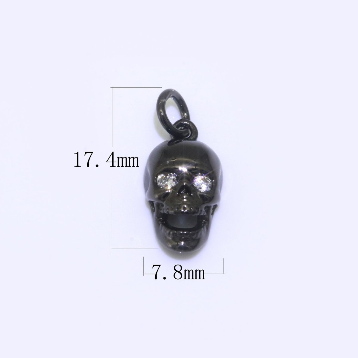 Gold Skull Charm, Skull Pendant, 3D Skull Pendant Gold Filled Charm, Pewter, Silver Black Gun Metal Charm Bracelet Necklace for halloween M-508 - M-510
