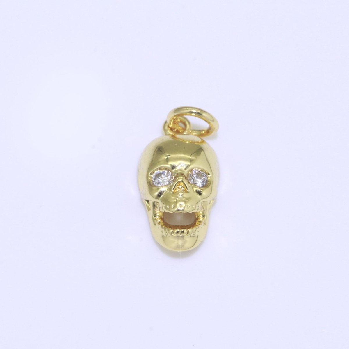 Gold Skull Charm, Skull Pendant, 3D Skull Pendant Gold Filled Charm, Pewter, Silver Black Gun Metal Charm Bracelet Necklace for halloween M-508 - M-510