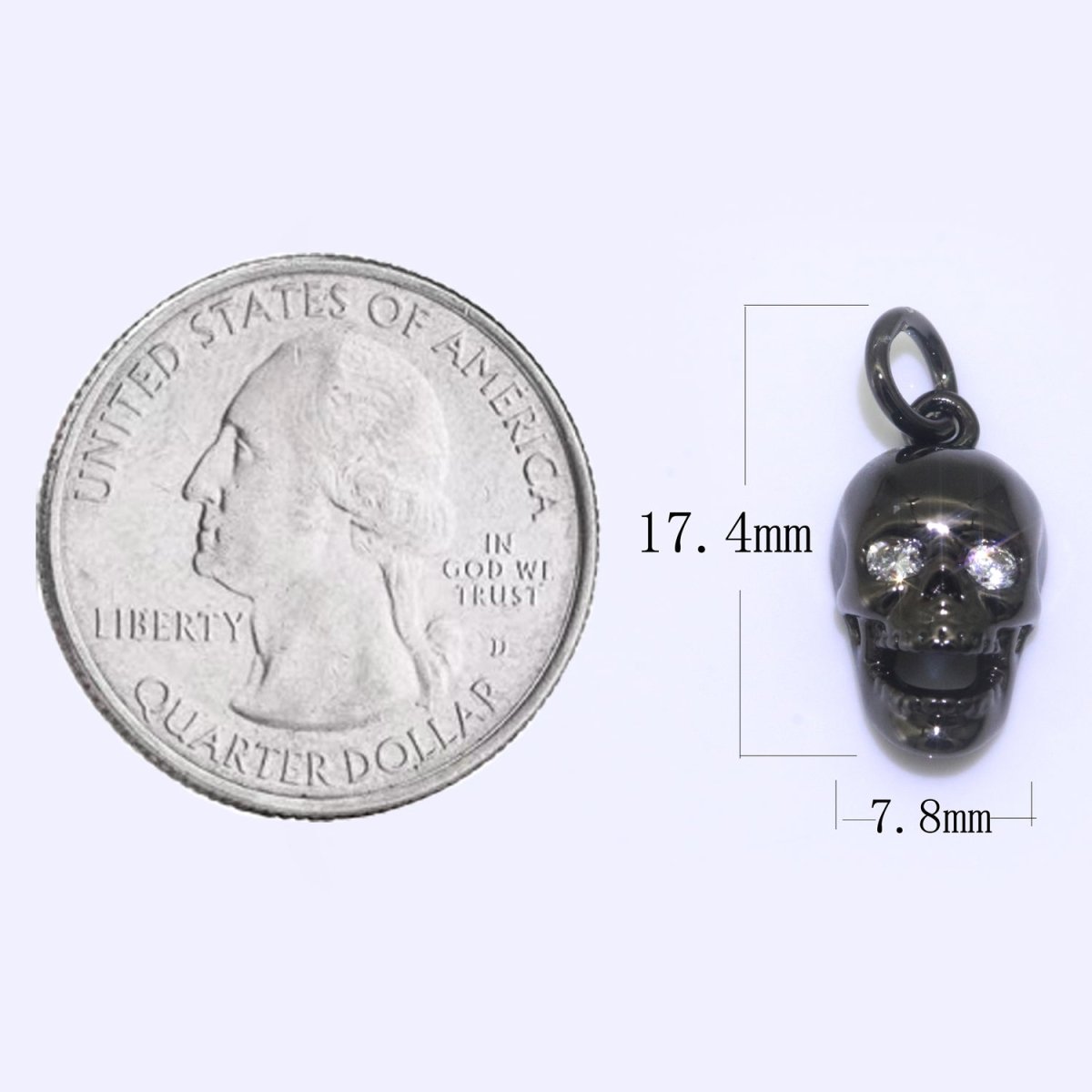 Gold Skull Charm, Skull Pendant, 3D Skull Pendant Gold Filled Charm, Pewter, Silver Black Gun Metal Charm Bracelet Necklace for halloween M-508 - M-510