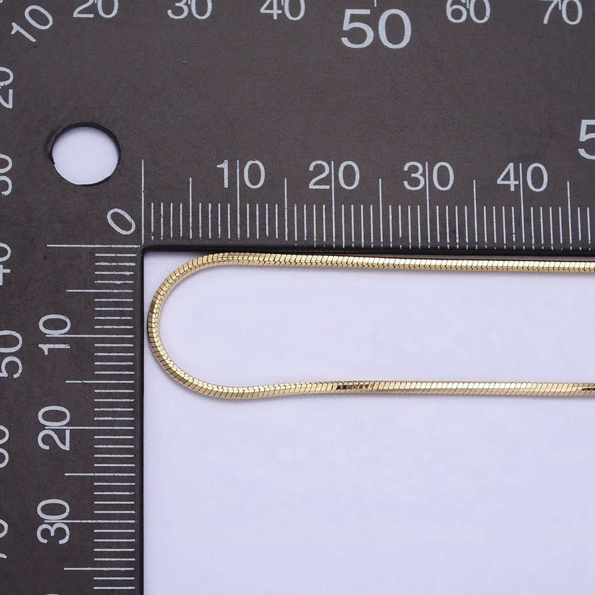 Gold Snake Chain Necklace - Gold Filled Herringbone Necklace, Thin Herringbone Chain 18 inch Necklace | WA-1639 Clearance Pricing - DLUXCA