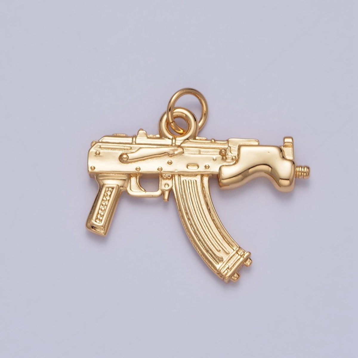 Gold SP89 Semi-Auto Pistol Gun Weapon Charm | X-147 - DLUXCA