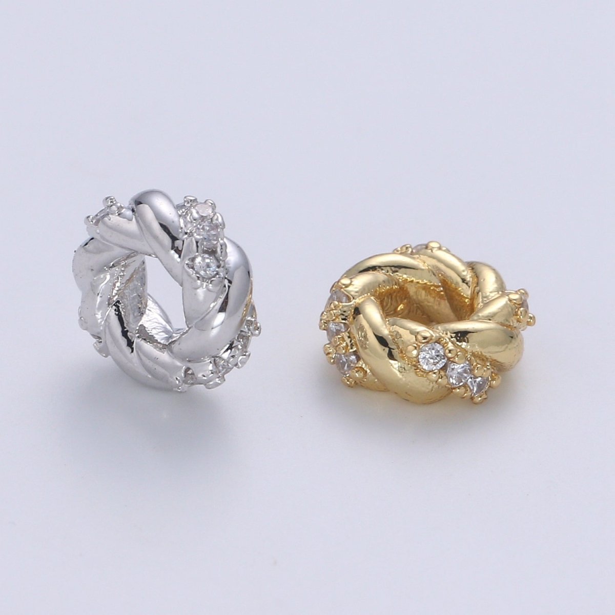 Gold Spacer Beads, for DIY Beaded Bracelet Jewelry Micro Pave Cz Charms Rondell Bead Spacer Bead Size 7mm Bead B-506