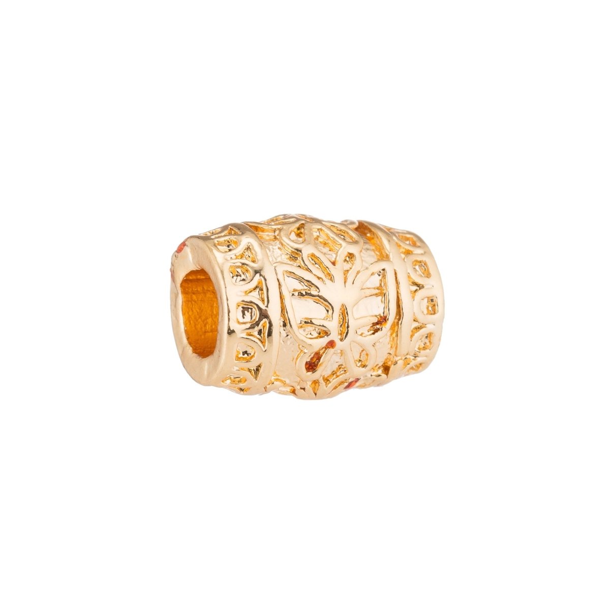 Gold Spacer, Golden Butterfly, Swirl, Drum, DIY, Craft, Bracelet Charm Bead Spacer Connector Pendant Finding For Jewelry Making B-125 - DLUXCA