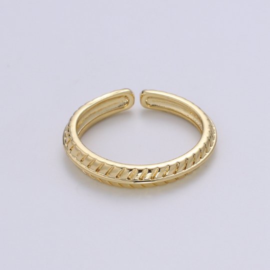 Gold stacking ring, Feather ring, 14k gold filled stacking ring, Dainty Gold Ring Minimalist jewelry   O-295