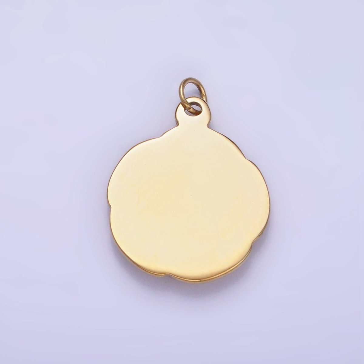 Gold Stainless Steel 16mm Hibiscus Flower Charm Minimalist Floral Charm | P932 - DLUXCA