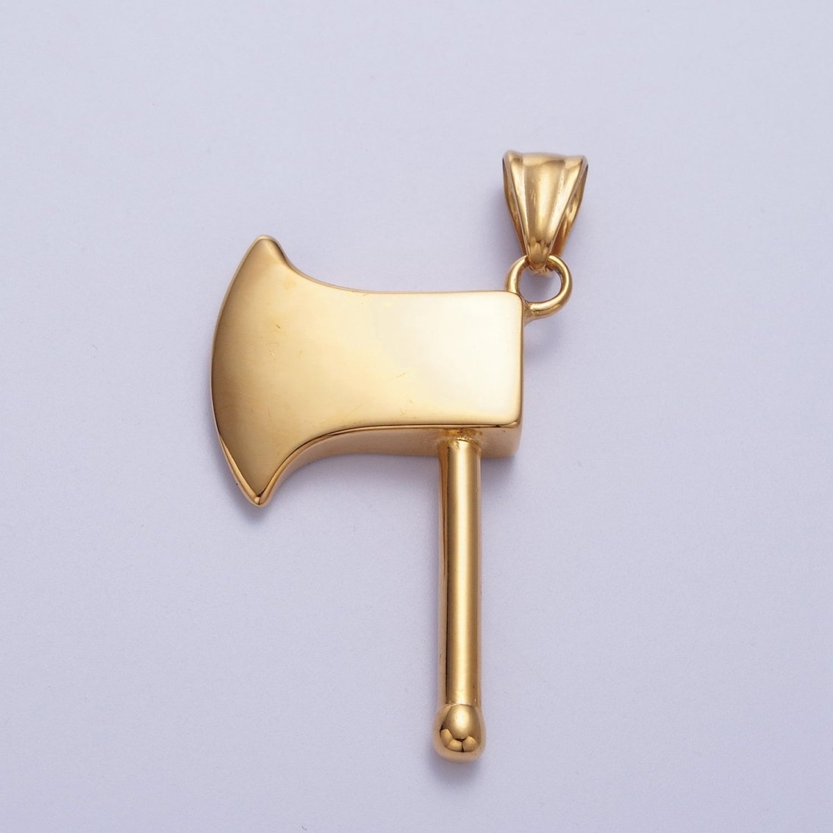 Gold Stainless Steel Axe Weapon Pendant For Jewelry Making Component | X-658 - DLUXCA