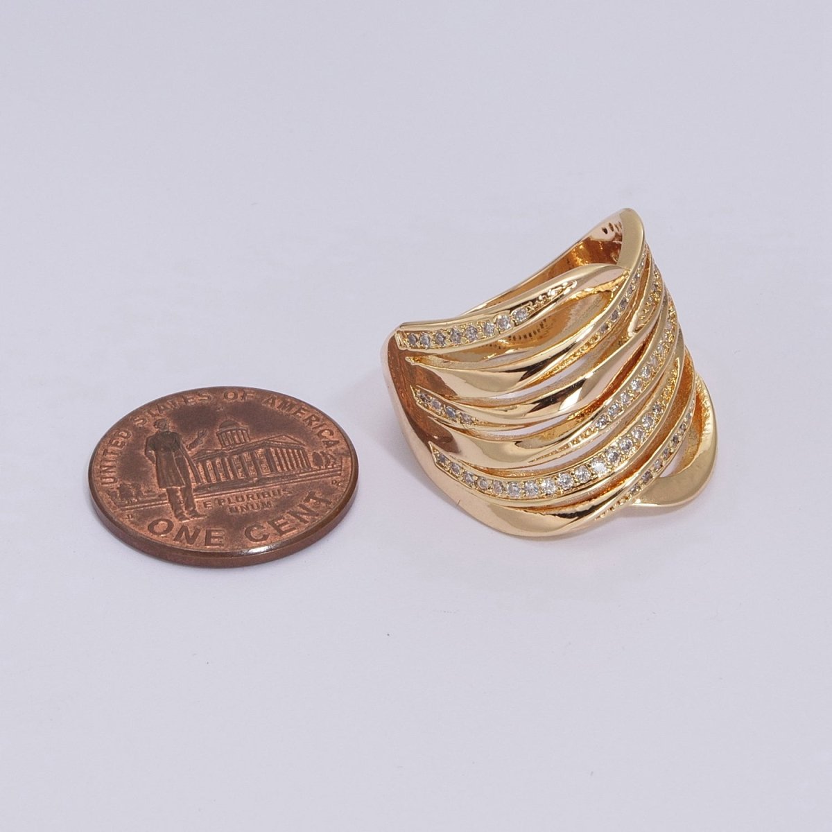 Gold Statement Ring, Gold Ring for Women, Multi Band Ring, Chunky Ring, Wide Ring, Gold Boho Ring, Unique Ring, Rings for woman, Crossover U-105~U-108