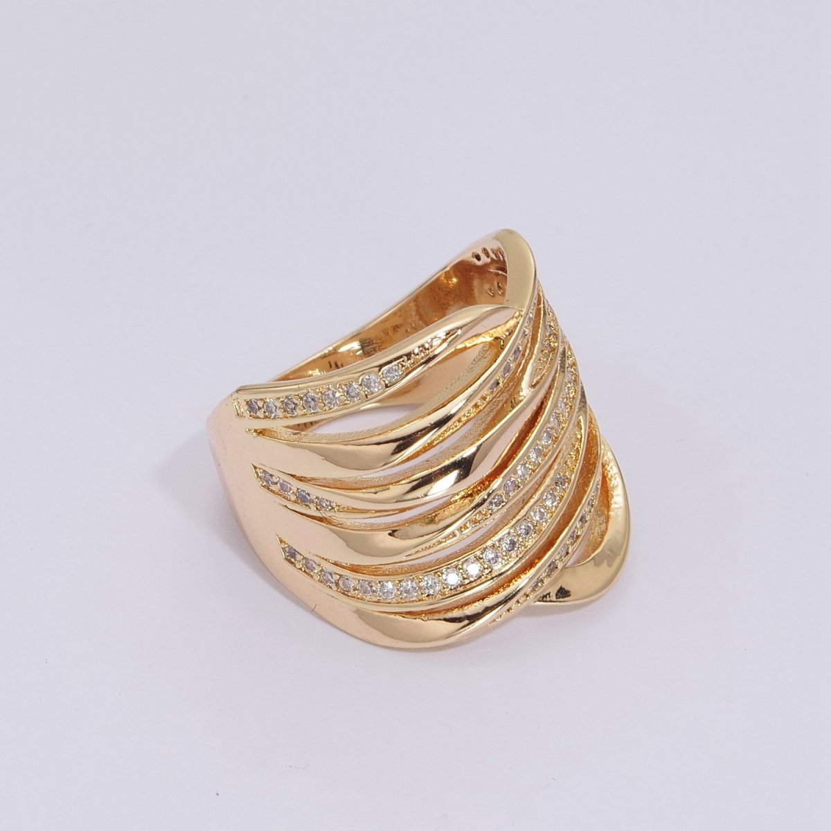 Gold Statement Ring, Gold Ring for Women, Multi Band Ring, Chunky Ring, Wide Ring, Gold Boho Ring, Unique Ring, Rings for woman, Crossover U-105~U-108