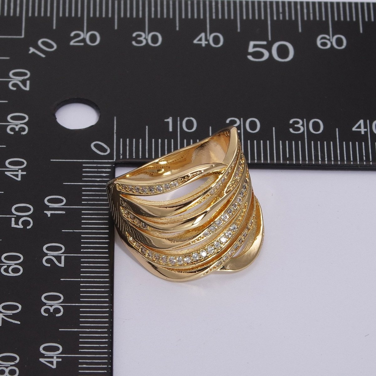 Gold Statement Ring, Gold Ring for Women, Multi Band Ring, Chunky Ring, Wide Ring, Gold Boho Ring, Unique Ring, Rings for woman, Crossover U-105~U-108