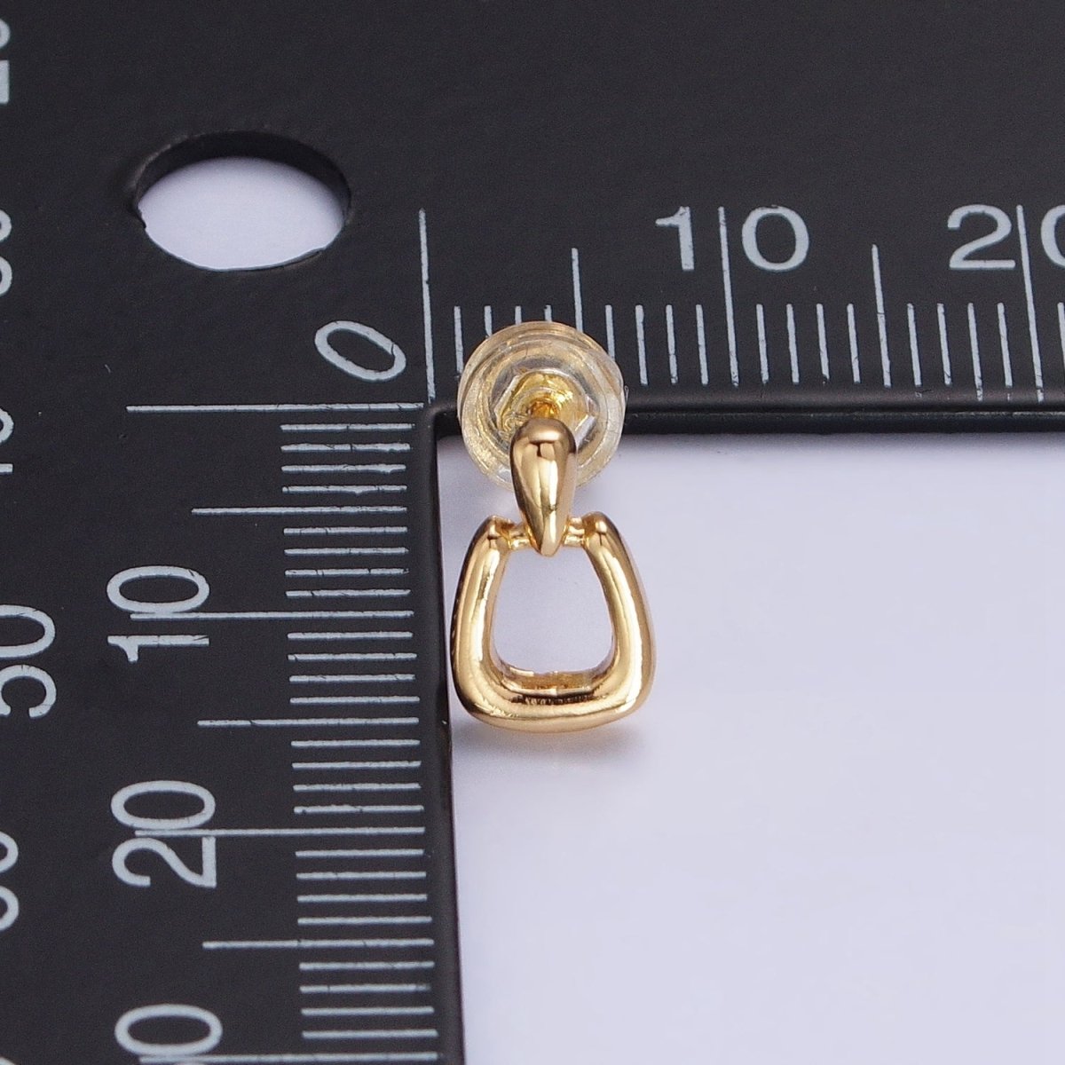 Gold Stud Horseshoe Earrings, Silver Lucky Horseshoe Earring AB611 AB612