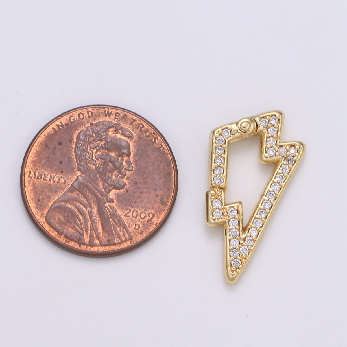 Gold Thunder Clasp Spring Gate Ring, Pull Gate Ring Snap Click Lock 14K Gold Filled Clasp for Link Necklace Bracelet Connector L-167~L-168