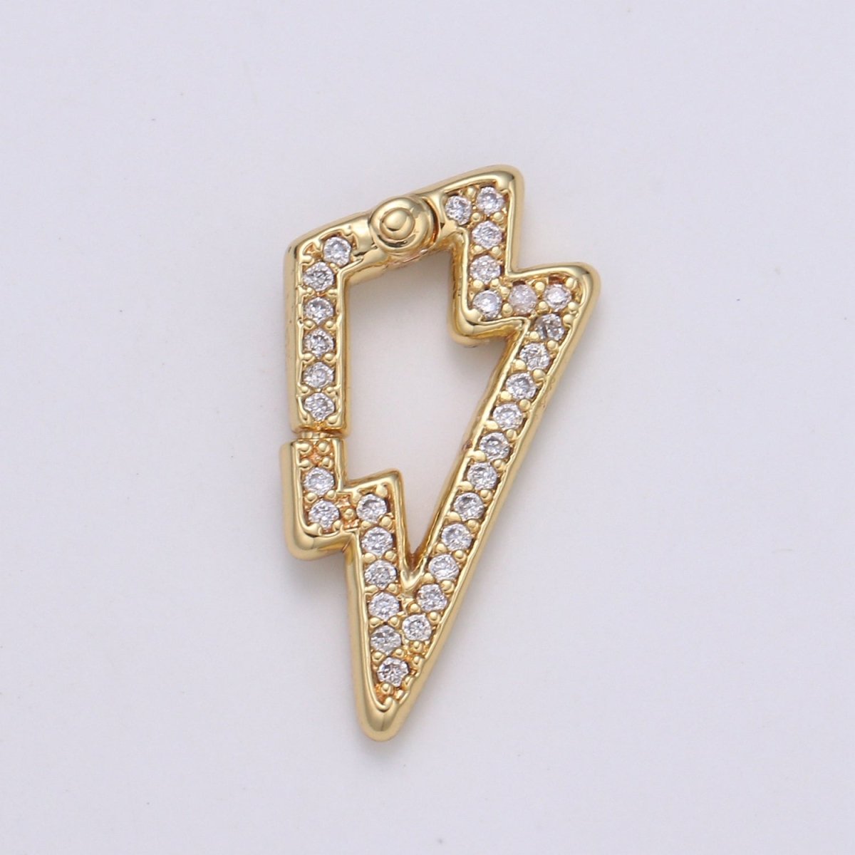 Gold Thunder Clasp Spring Gate Ring, Pull Gate Ring Snap Click Lock 14K Gold Filled Clasp for Link Necklace Bracelet Connector L-167~L-168