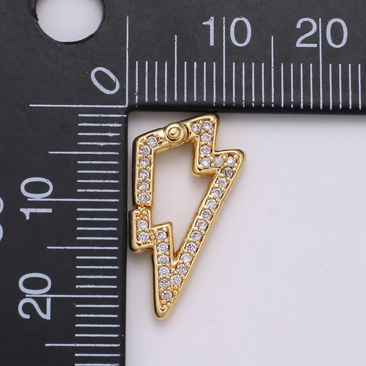 Gold Thunder Clasp Spring Gate Ring, Pull Gate Ring Snap Click Lock 14K Gold Filled Clasp for Link Necklace Bracelet Connector L-167~L-168