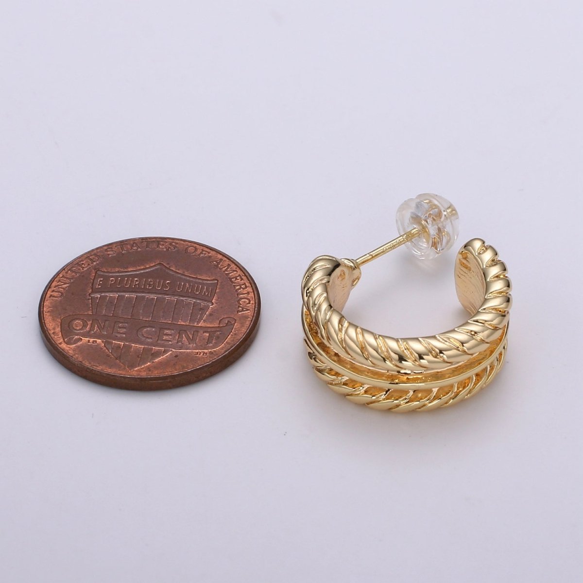 Gold Twisted Hoop Earrings • Bold Gold Hoop Earrings • Chunky Earrings • Statement Hoops • 18k Gold Filled Hoops Earring gift for her Q-446