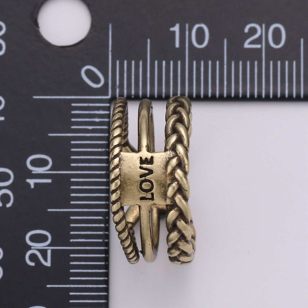 Gold Twisted Ring, Statement Ring, Chunky Love Ring, Stackable Ring Thick Gold Ring Antique Celtic Gold Ring adjustable ring, R-011 R-012