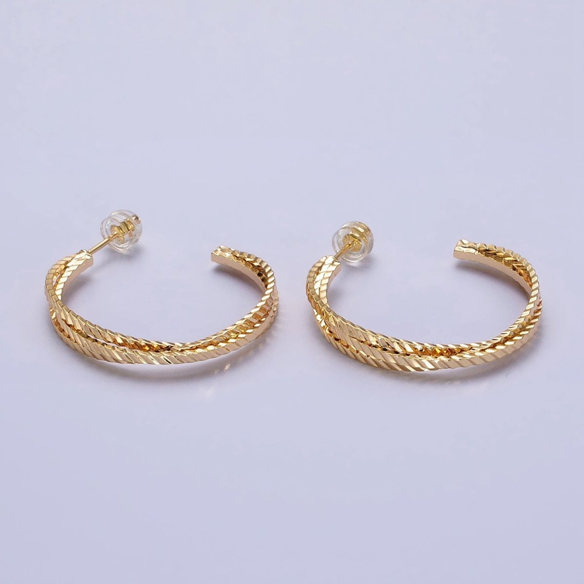 Gold Twisted Snake Hoop Earring Silver Hoops Gold Modern Earrings AB930 AB937