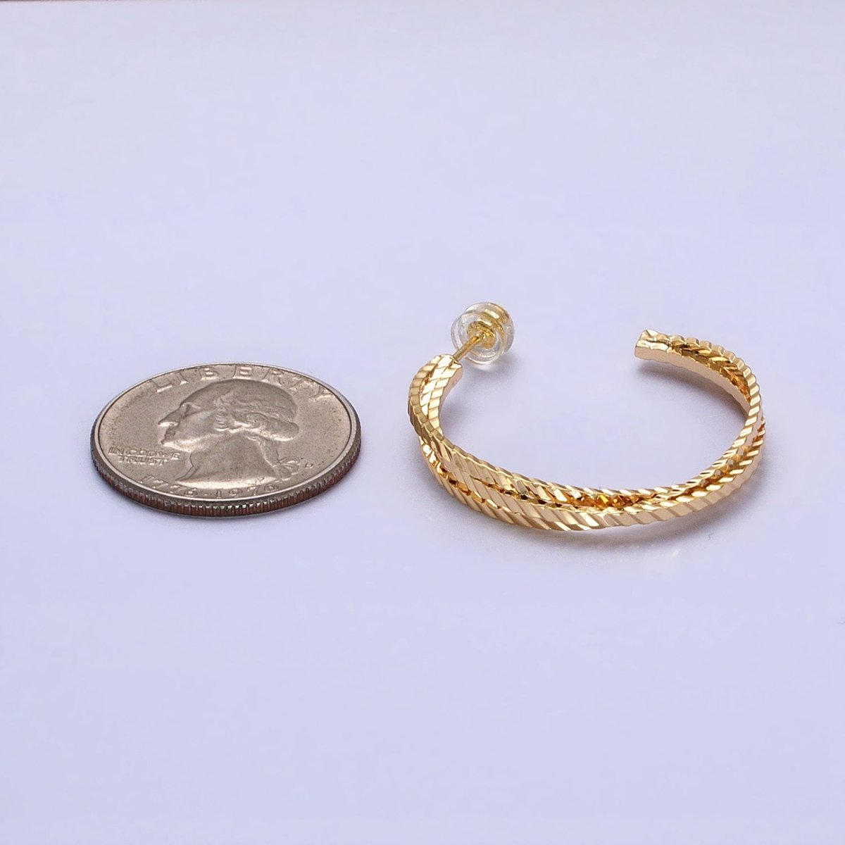 Gold Twisted Snake Hoop Earring Silver Hoops Gold Modern Earrings AB930 AB937
