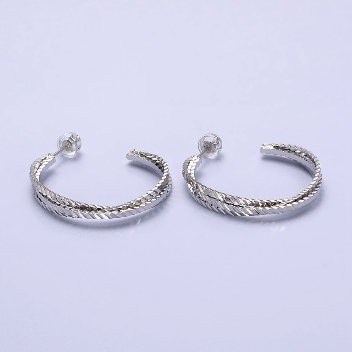 Gold Twisted Snake Hoop Earring Silver Hoops Gold Modern Earrings AB930 AB937