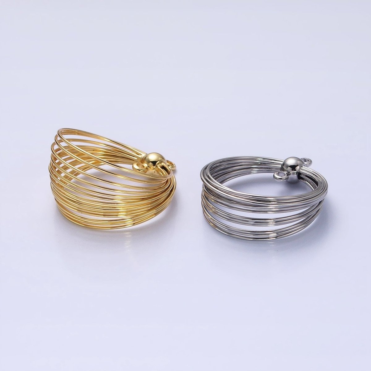 Gold Wire Round Layer Charm for Necklace Earring Component Jewelry Making Z-171 Z-172