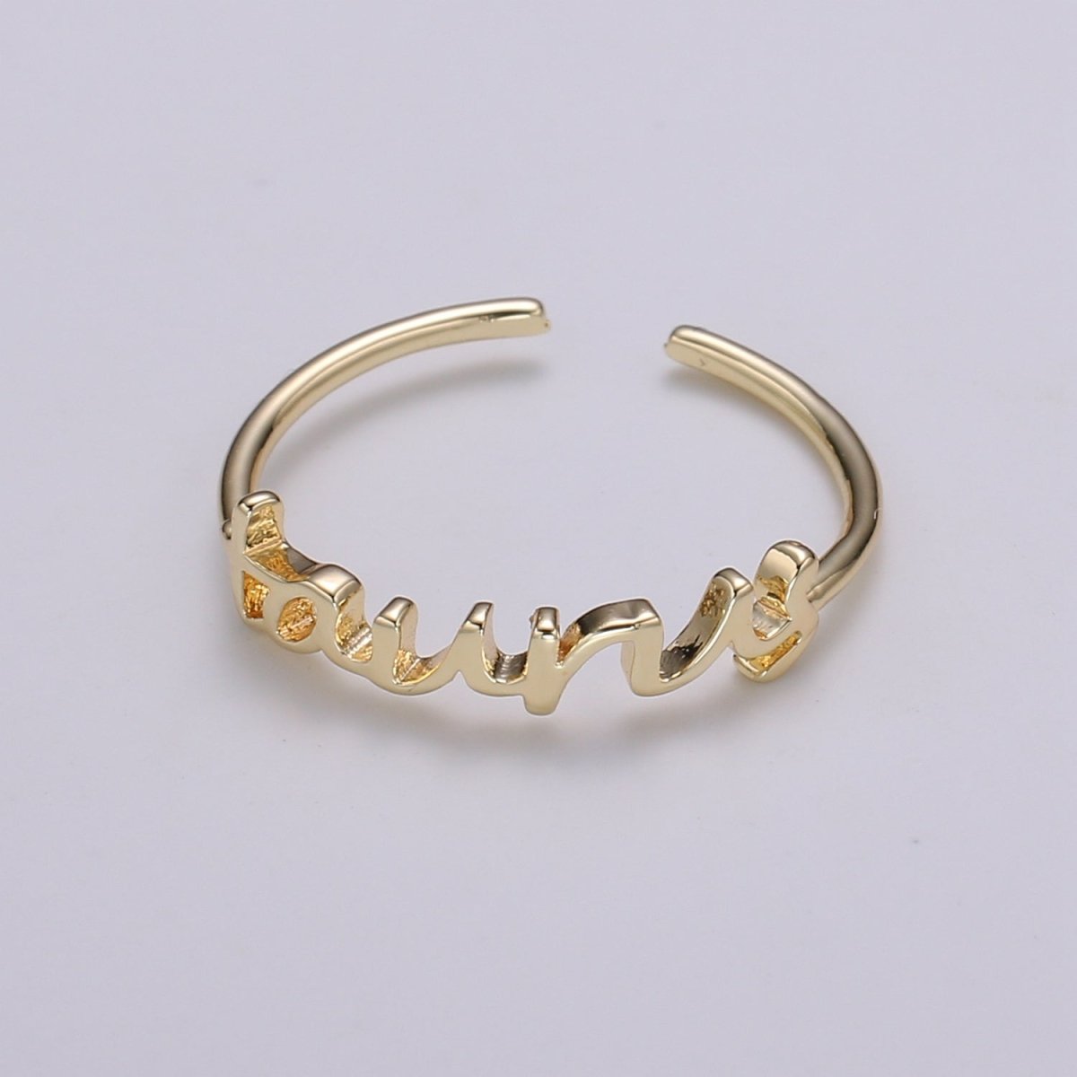 Gold Zodiac Ring Words Gold Ring, Astrology Horoscope Ring Birthday Personalized Gift Open Adjustable Ring for Stacking Ring Midi Ring R-422-R-433