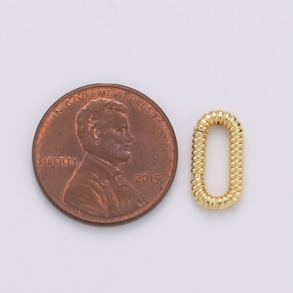 Golden Oval Gold Filled Clasp K-724 - DLUXCA
