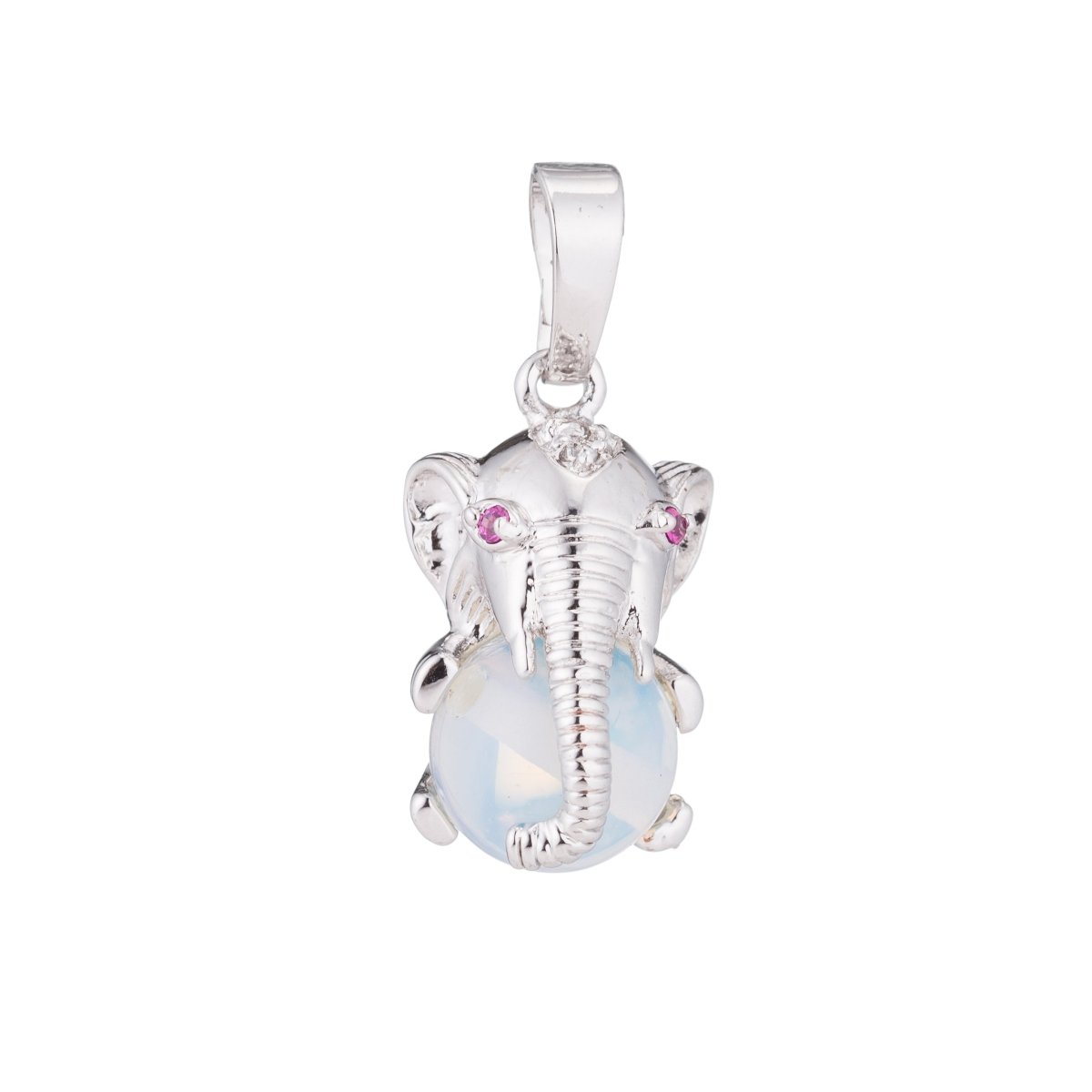 Gold/Rose Gold/Silver Baby Elephant Trunk Nature Ball Circus Jungle DIY Cubic Zirconia Necklace H-208 H-311