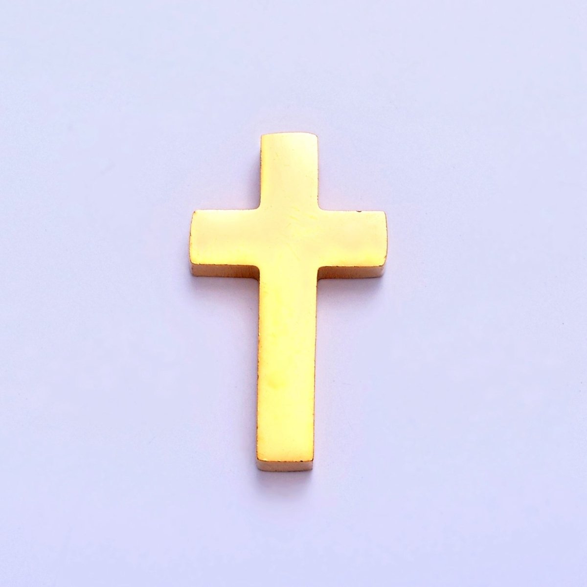 Gold/Silver Stainless Steel Religious Cross,  Minimalist Spacer Bead For Jewelry Making. W-839 W-840