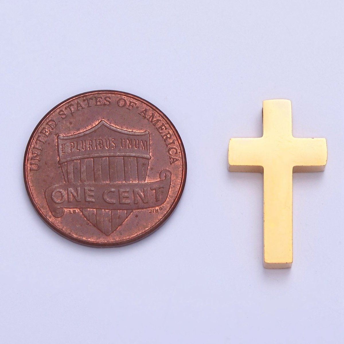 Gold/Silver Stainless Steel Religious Cross,  Minimalist Spacer Bead For Jewelry Making. W-839 W-840