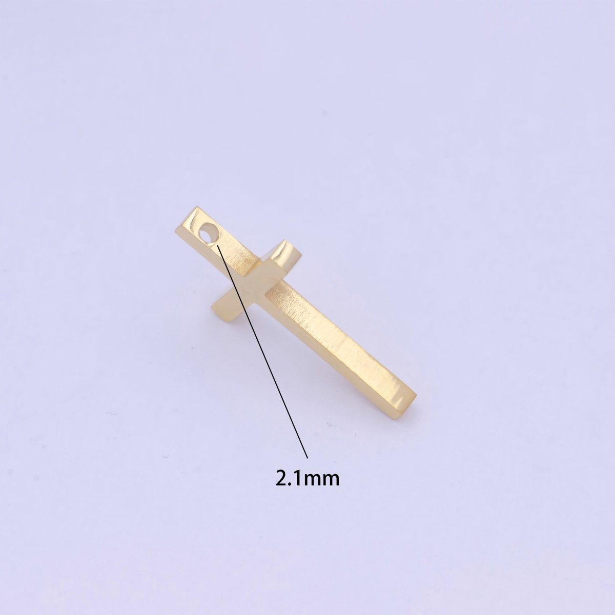 Gold/Silver Stainless Steel Religious Cross,  Minimalist Spacer Bead For Jewelry Making. W-839 W-840