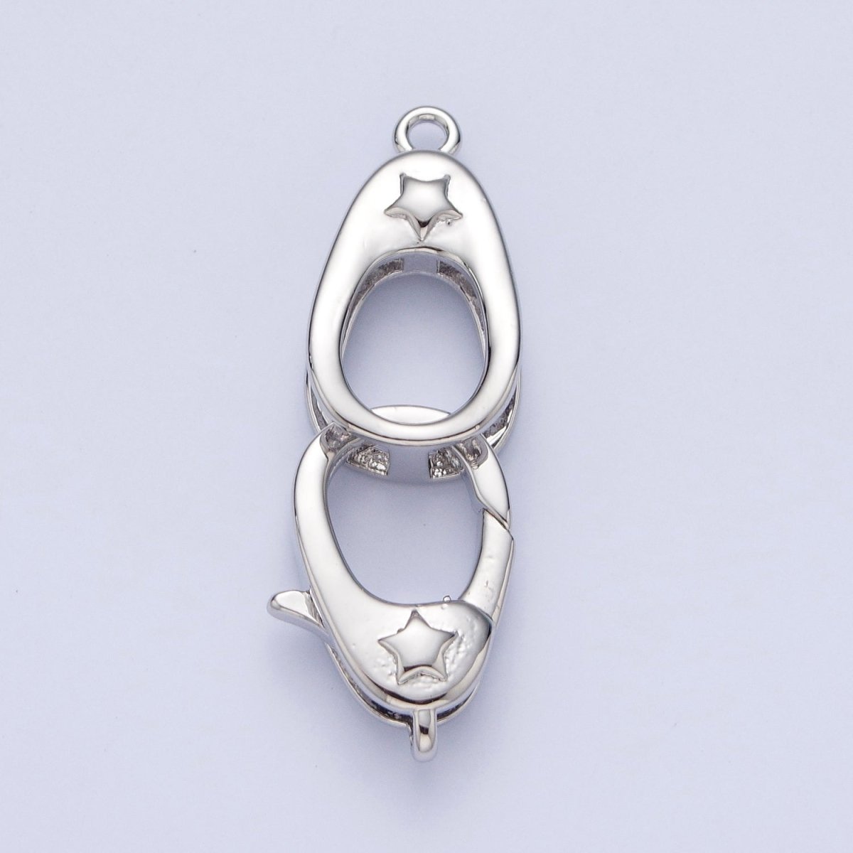 Gold/Silver Star Embossed Lobster Claw Clasps with Clasps Enhancer DIY Jewelry Supply L-866 L-867