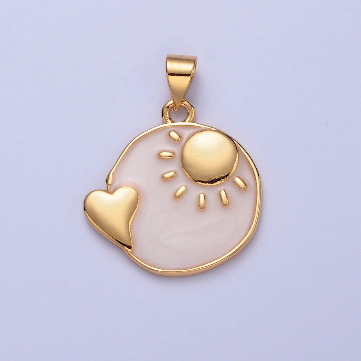 Good Morning Pendant Gold Sun Charm I-336 - DLUXCA