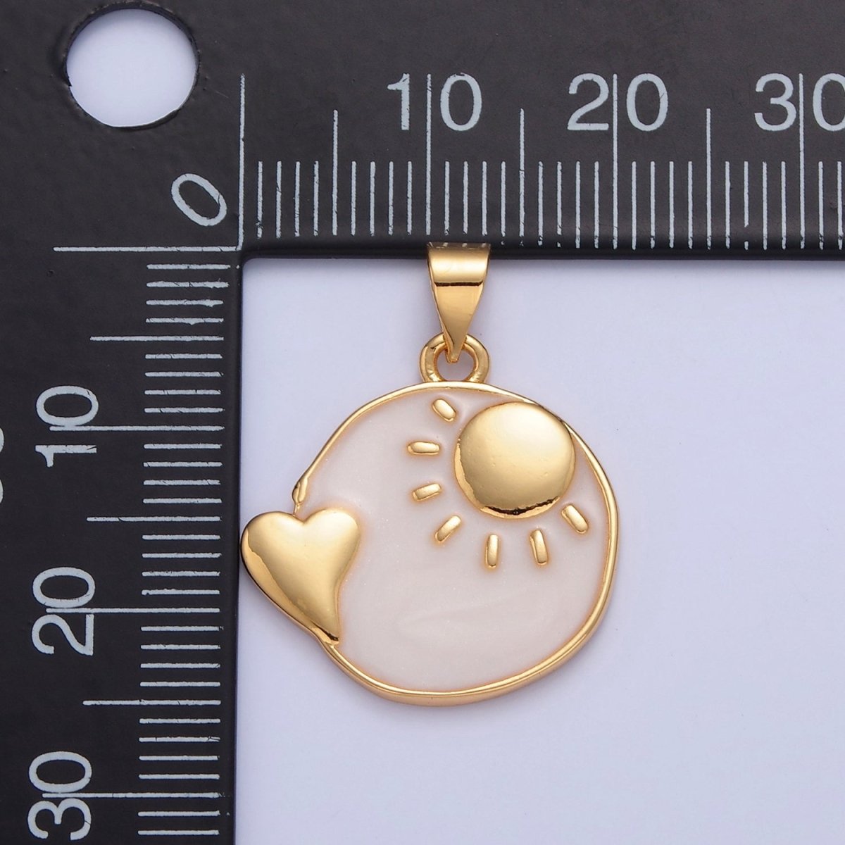 Good Morning Pendant Gold Sun Charm I-336 - DLUXCA