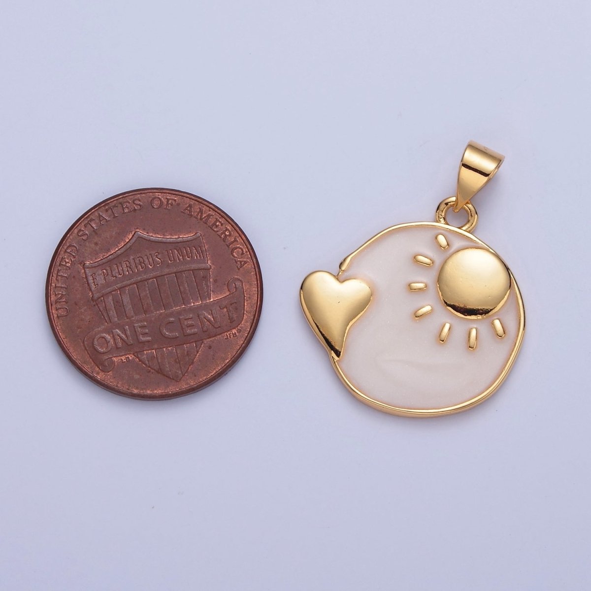 Good Morning Pendant Gold Sun Charm I-336 - DLUXCA