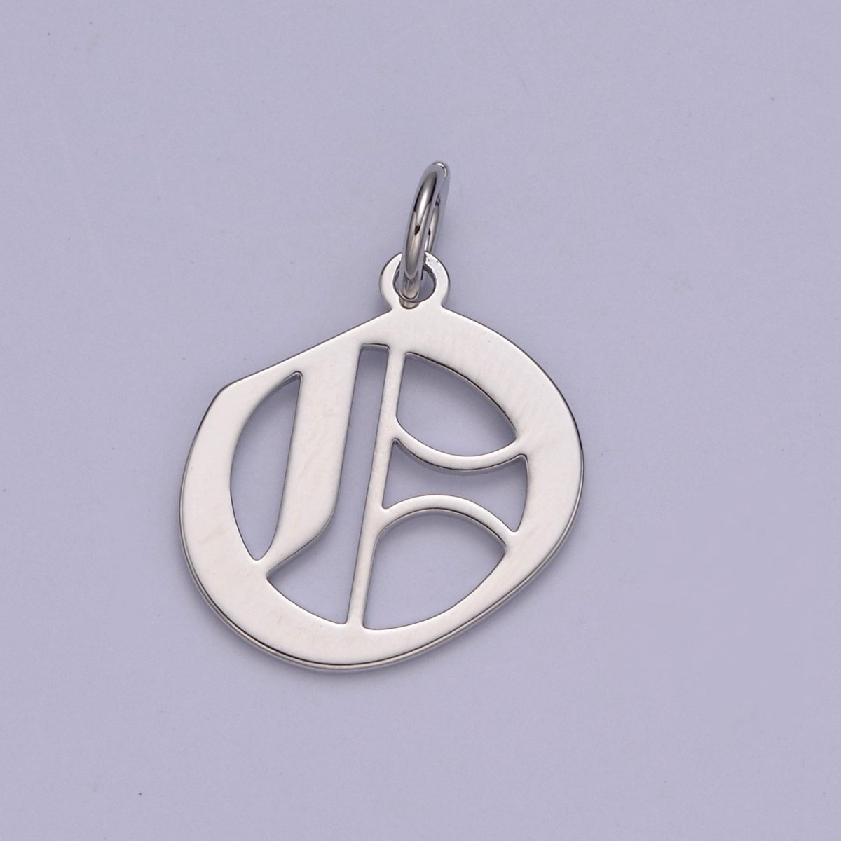 Gothic Letter Charm, Alphabet Charm, Silver Letter Charm, 26 Letters Initial Charms Old English Letter Pendant W-028~W-054 - DLUXCA