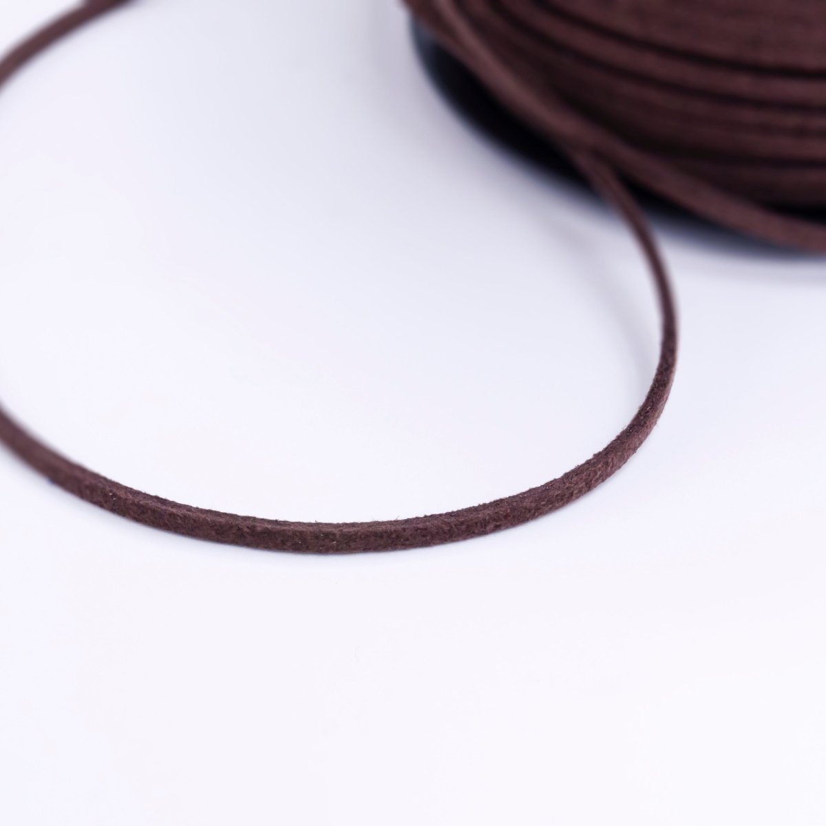 Grey, Brown Soft Synthetic Suede Leather For Rope DIY Jewelry Necklace Making | ROLL-1434 ROLL-1435 Clearance Pricing