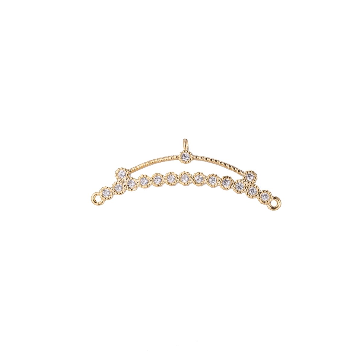 Half Circle Gold Filled Connectors - K-034 - DLUXCA