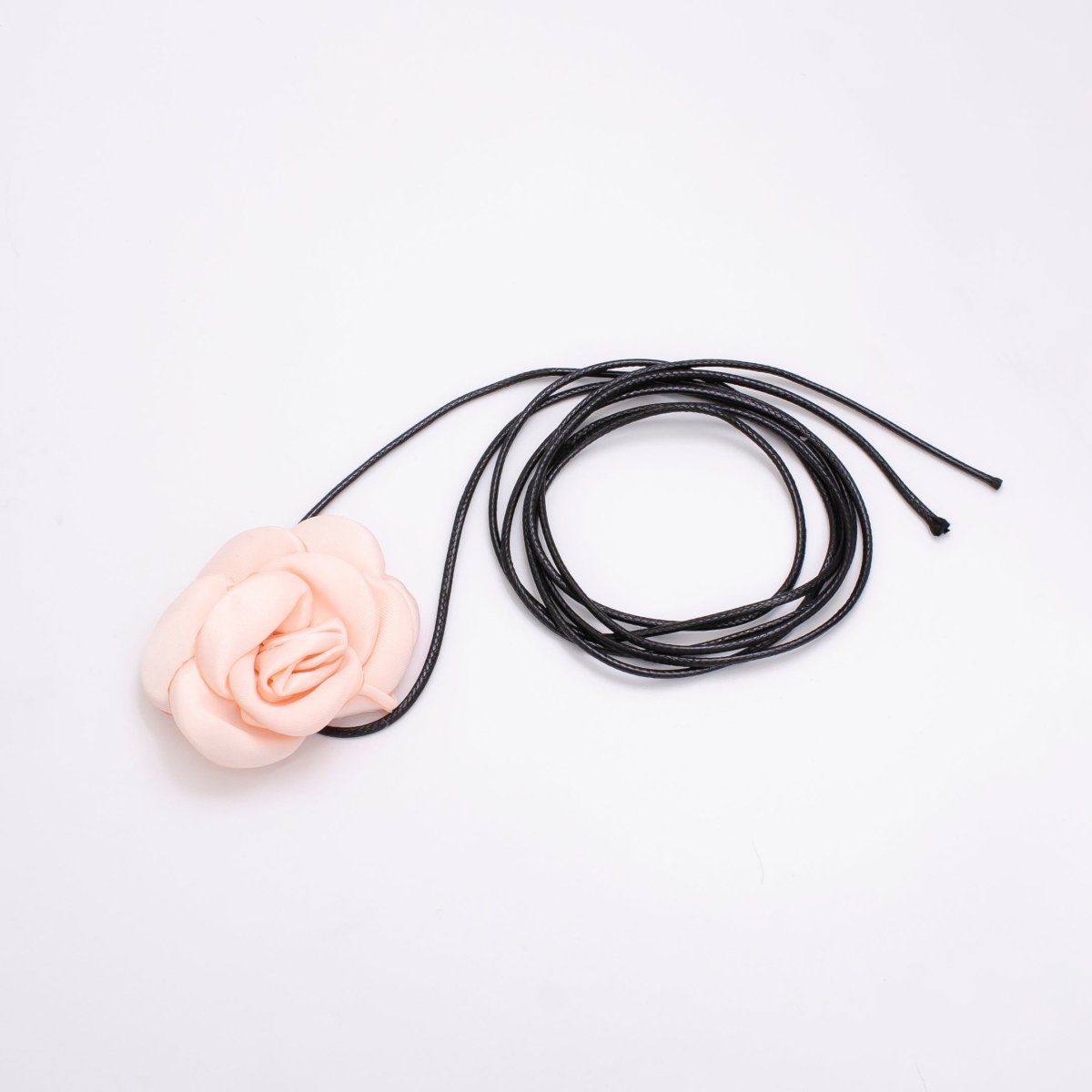 Handmade Pink, White, Black, Baby Pink Satin Flower Choker Necklace | FC006 - FC009