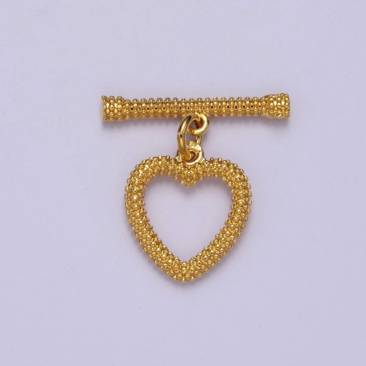 Heart Toggle Clasp Connector, 24k Gold Filled Toggle Clasp, Jewelry End Clasp for Bracelet, Necklace Closure L-644 L-682 L-683
