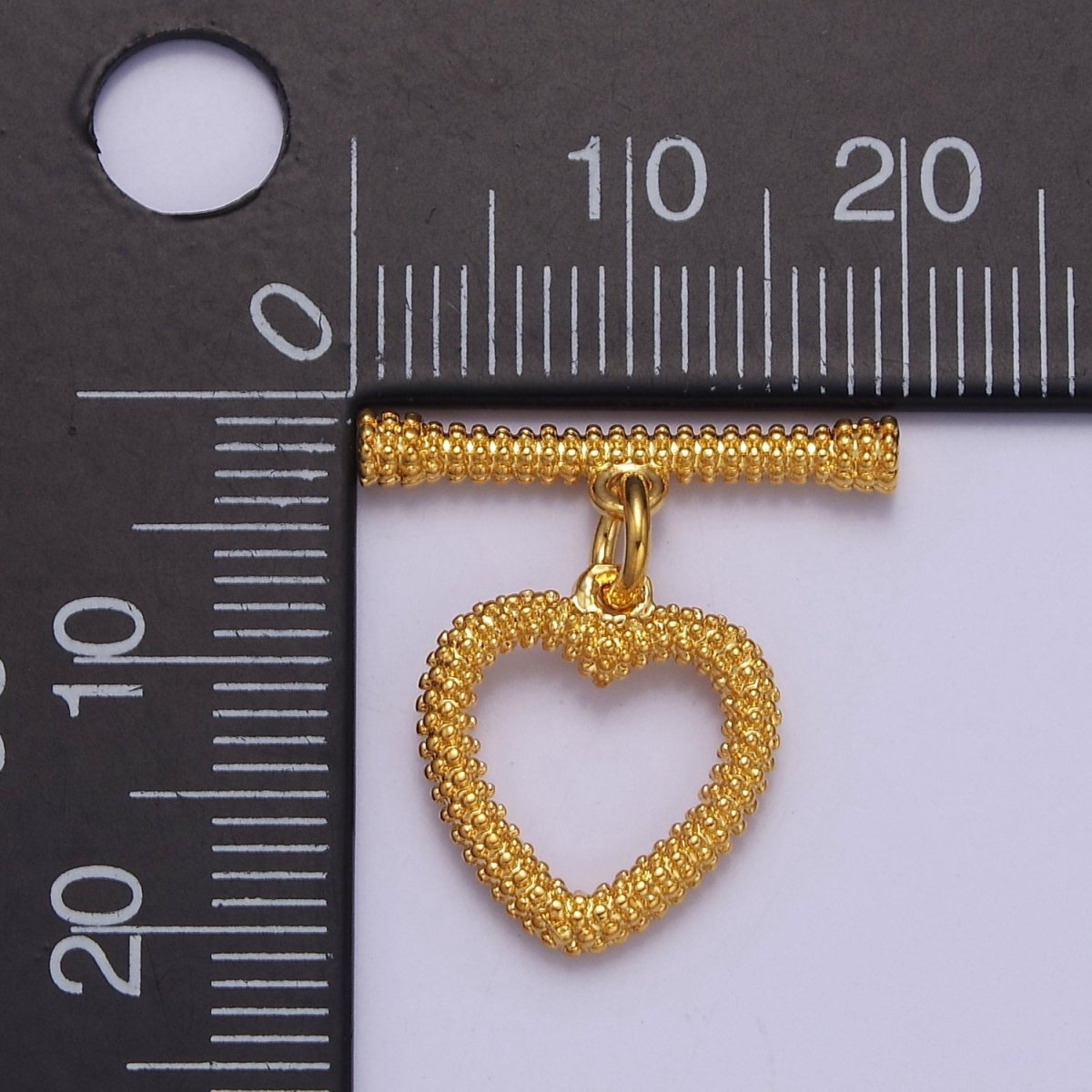 Heart Toggle Clasp Connector, 24k Gold Filled Toggle Clasp, Jewelry End Clasp for Bracelet, Necklace Closure L-644 L-682 L-683