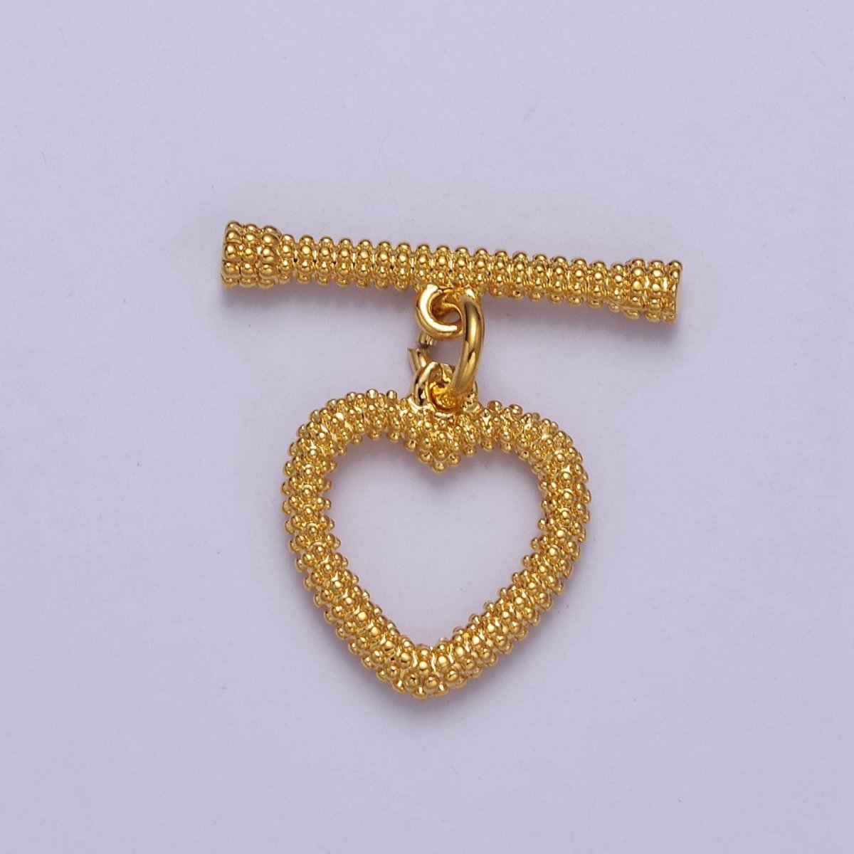 Heart Toggle Clasp Connector, 24k Gold Filled Toggle Clasp, Jewelry End Clasp for Bracelet, Necklace Closure L-644 L-682 L-683