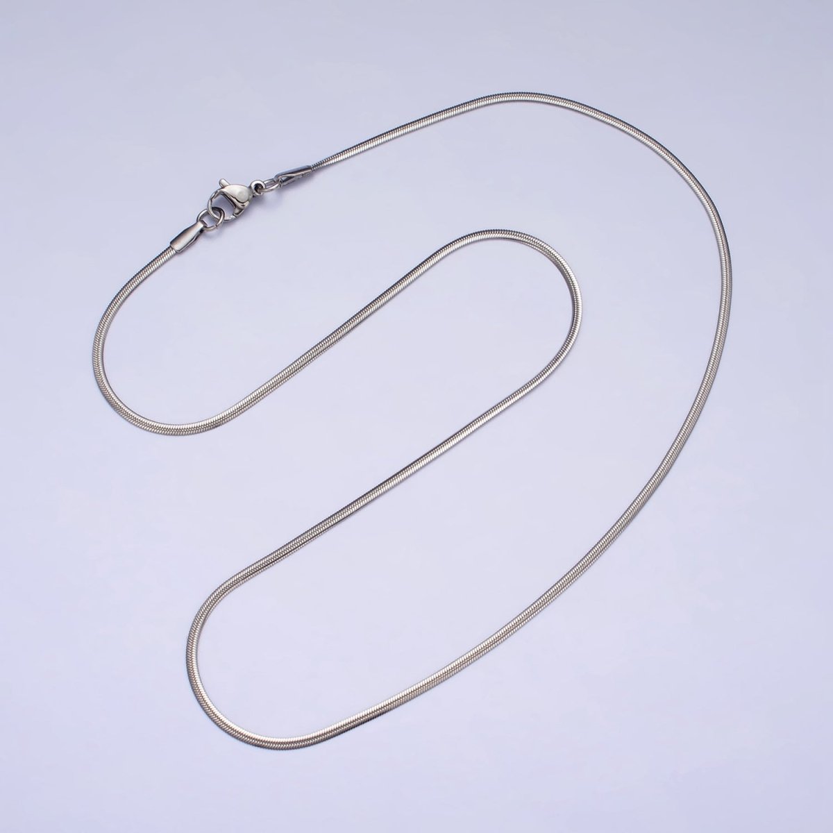Herringbone Necklace in Gold Stainless Steel Snake Chain 17.75 inch Dainty Ready to Wear Chain for Minimalist Jewelry | WA-1548 WA-1549 Clearance Pricing