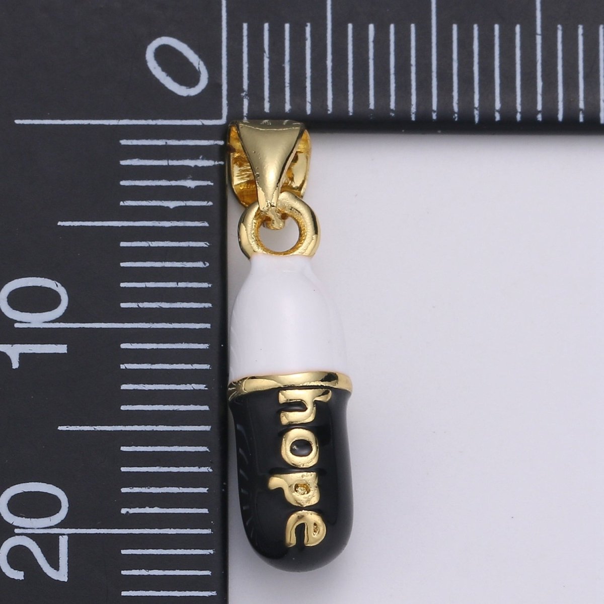 Hope Capsules Gold Filled Pendants Charm Pink Black Teal Red Blue Enamel J- 251~J- 255