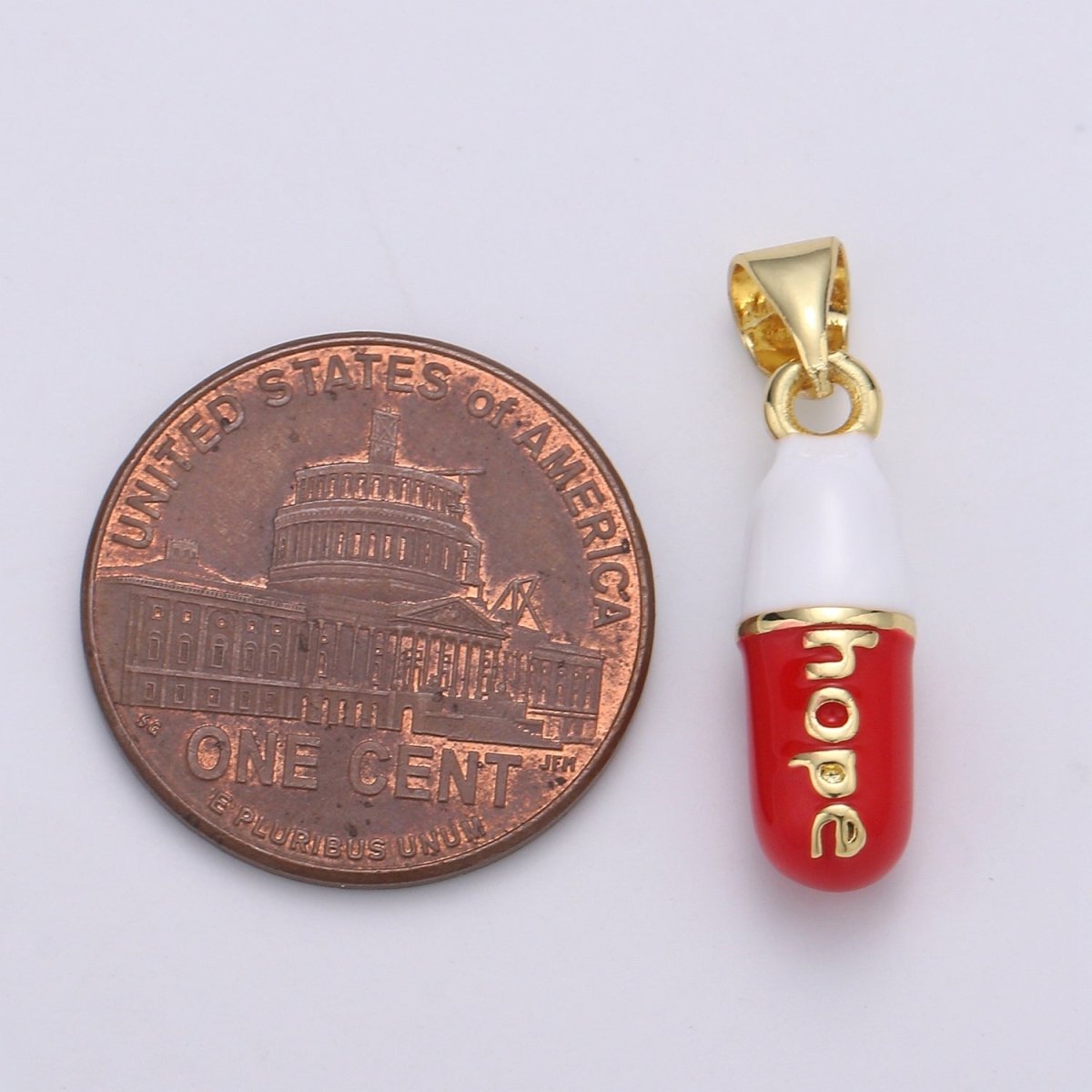 Hope Capsules Gold Filled Pendants Charm Pink Black Teal Red Blue Enamel J- 251~J- 255