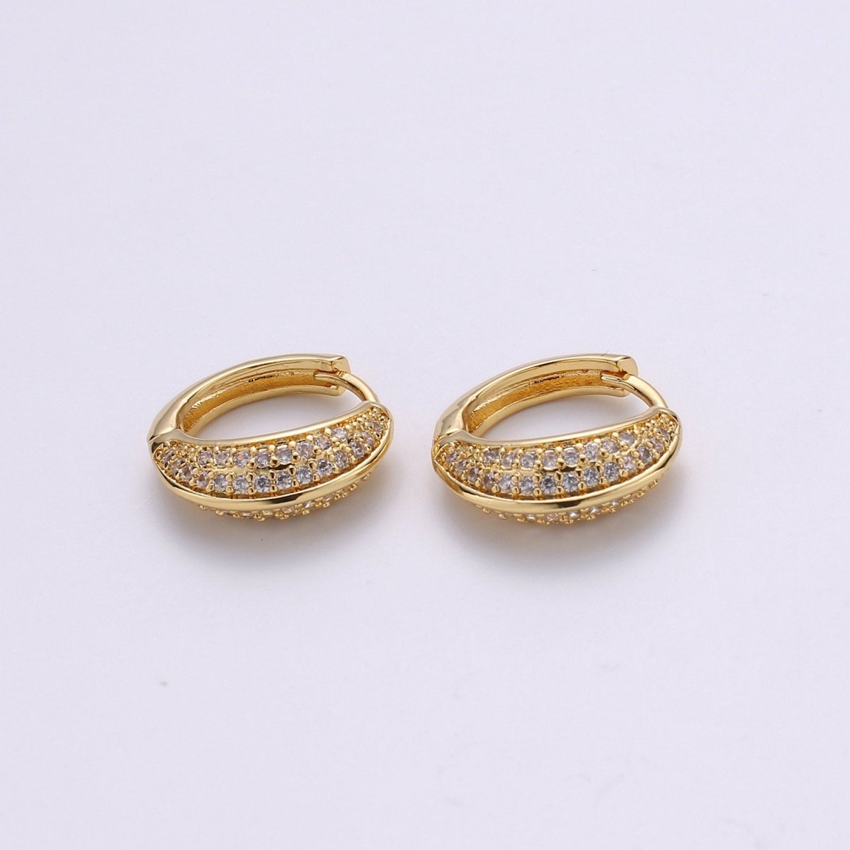 Huggie Earrings, Small hoop earrings, Gold hoops, Chunky Hoop Earrings, Cz Huggie Hoop Earrings, Minimalist hoop earrings, Dainty Cubic hoop K-861 K-862