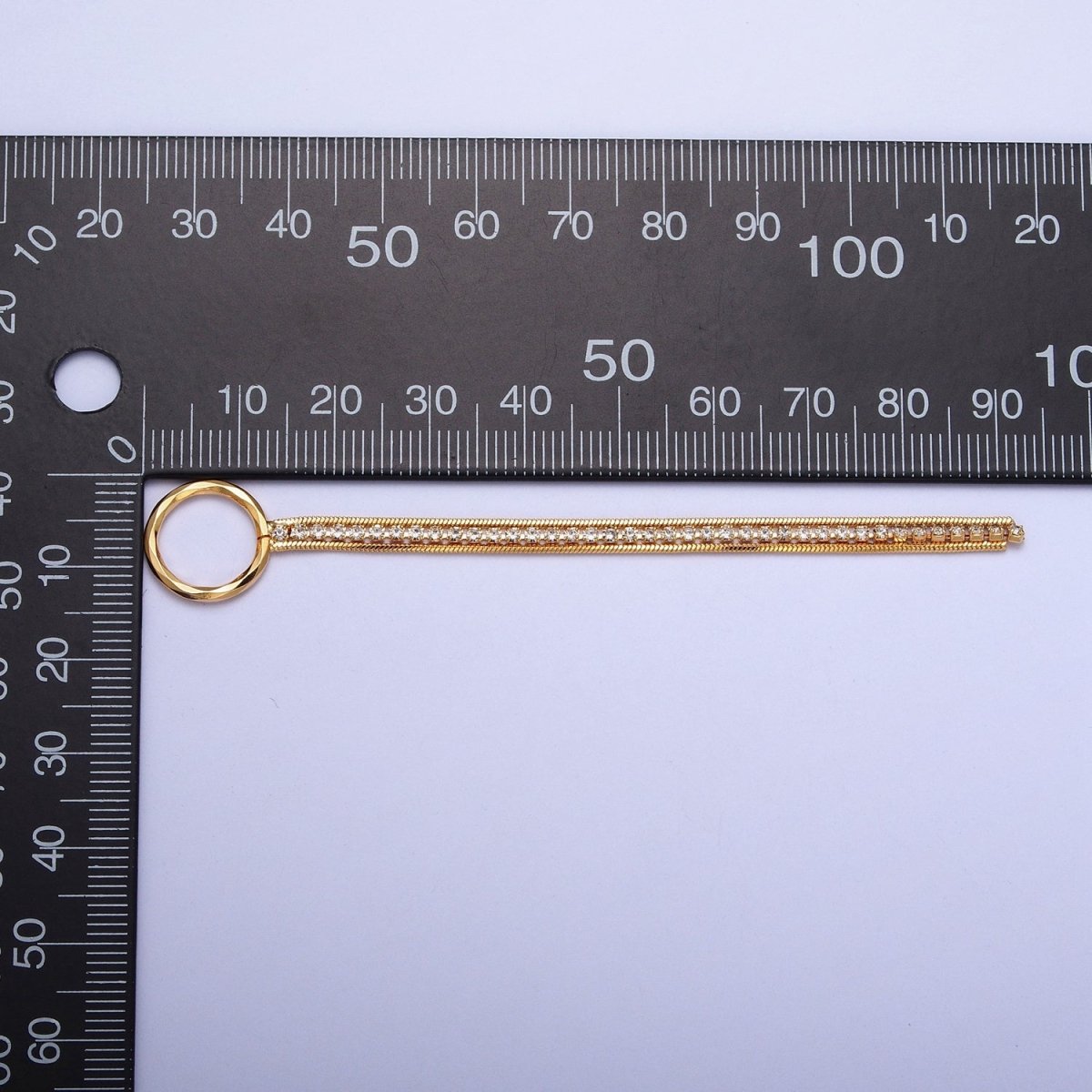 Hypoallergenic 93.5mm Double Snake Omega & Tennis Chain with One Large Loop Tassel Charm Supply For Jewelry DIY Making L-834 - DLUXCA