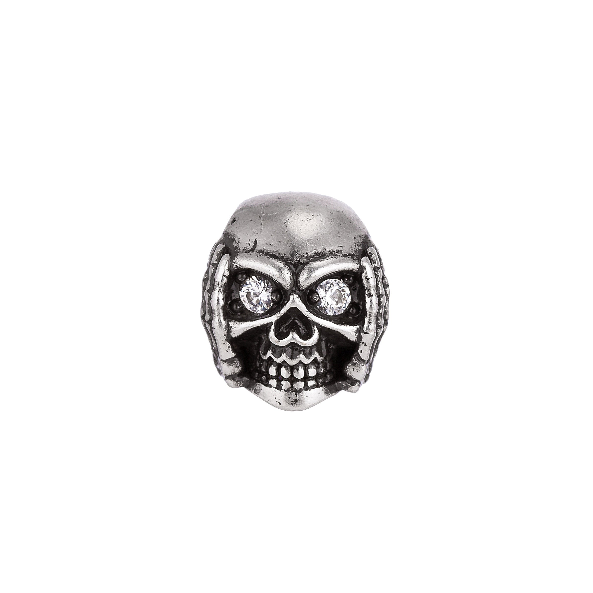 Gold Filled 10mm Antique Skull Head Spacer Bead | B-015