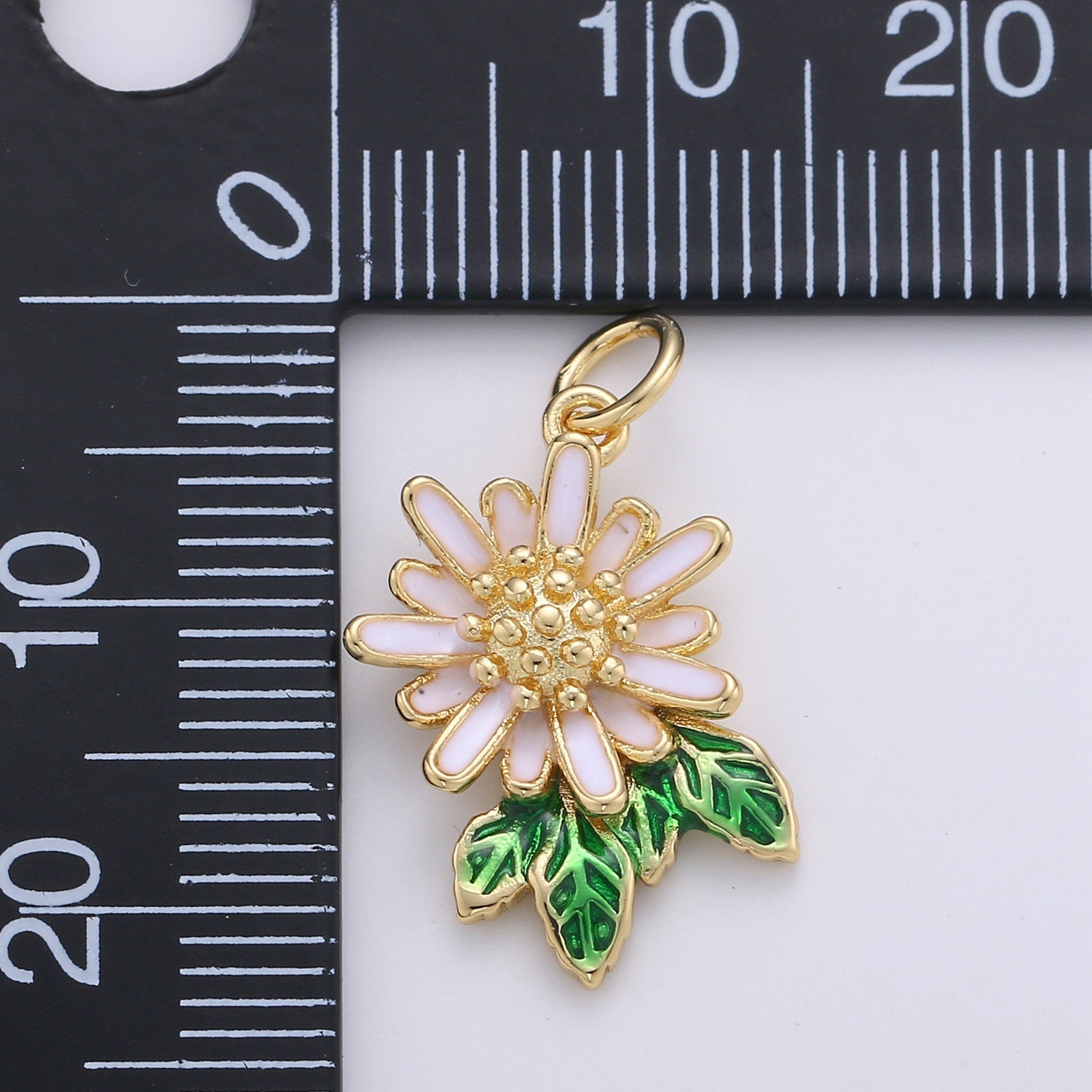 Dainty Sun Flower Charms Enamel Gold Plated for Bracelet Necklace Earring Component Summer Jewelry Flower Floral Pendant D-262 D-263