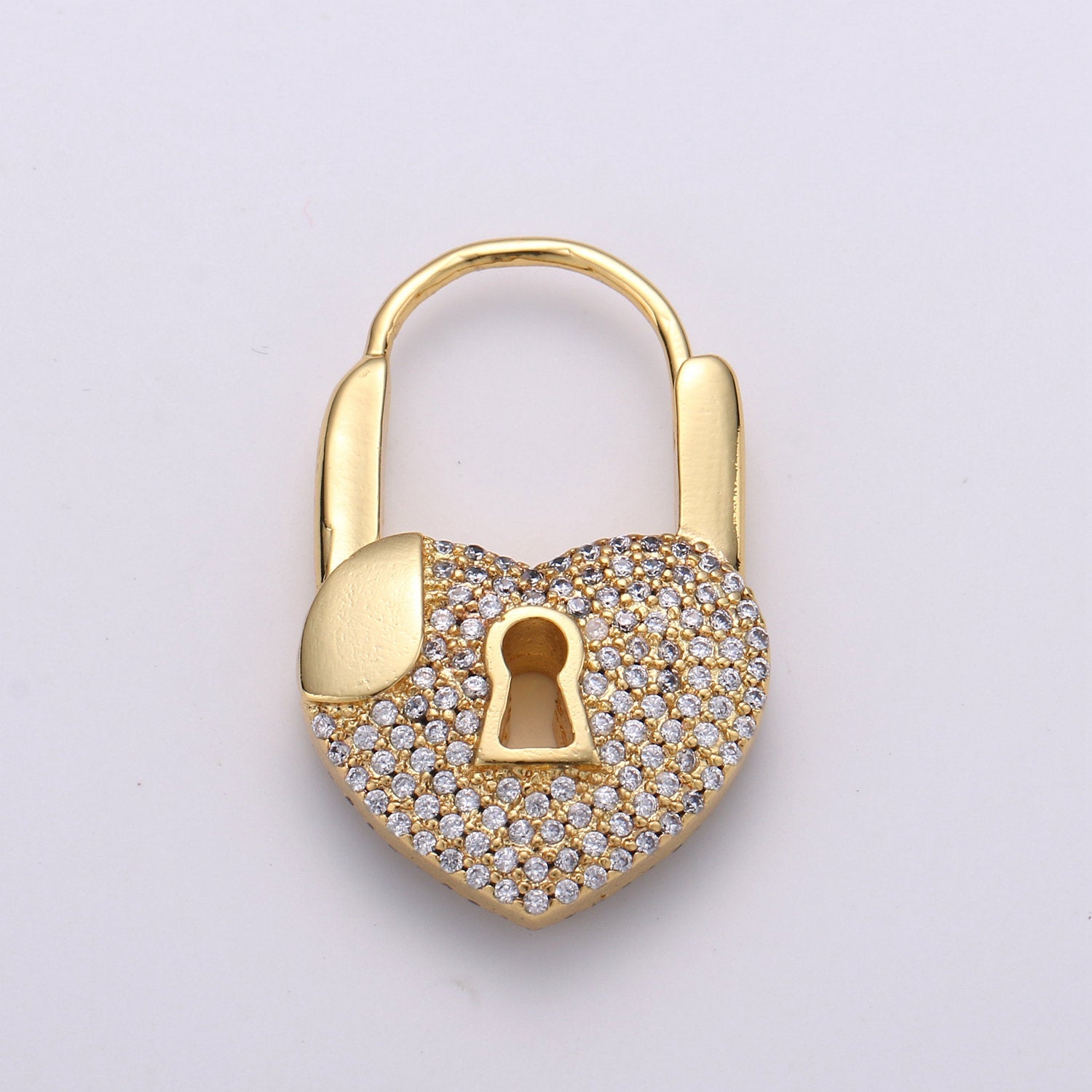 1x Gold lock hoops, padlock earrings, gold huggies, padlock hoops, gold earrings, Cz gold, pave earrings, cz huggies Micro Pave Lock, SUPP-901/2 OR K-901/2 - DLUXCA